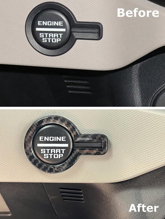 Carbon Fiber Engine Push Start Button Surrounding Trim For Ford 21-up Bronco
