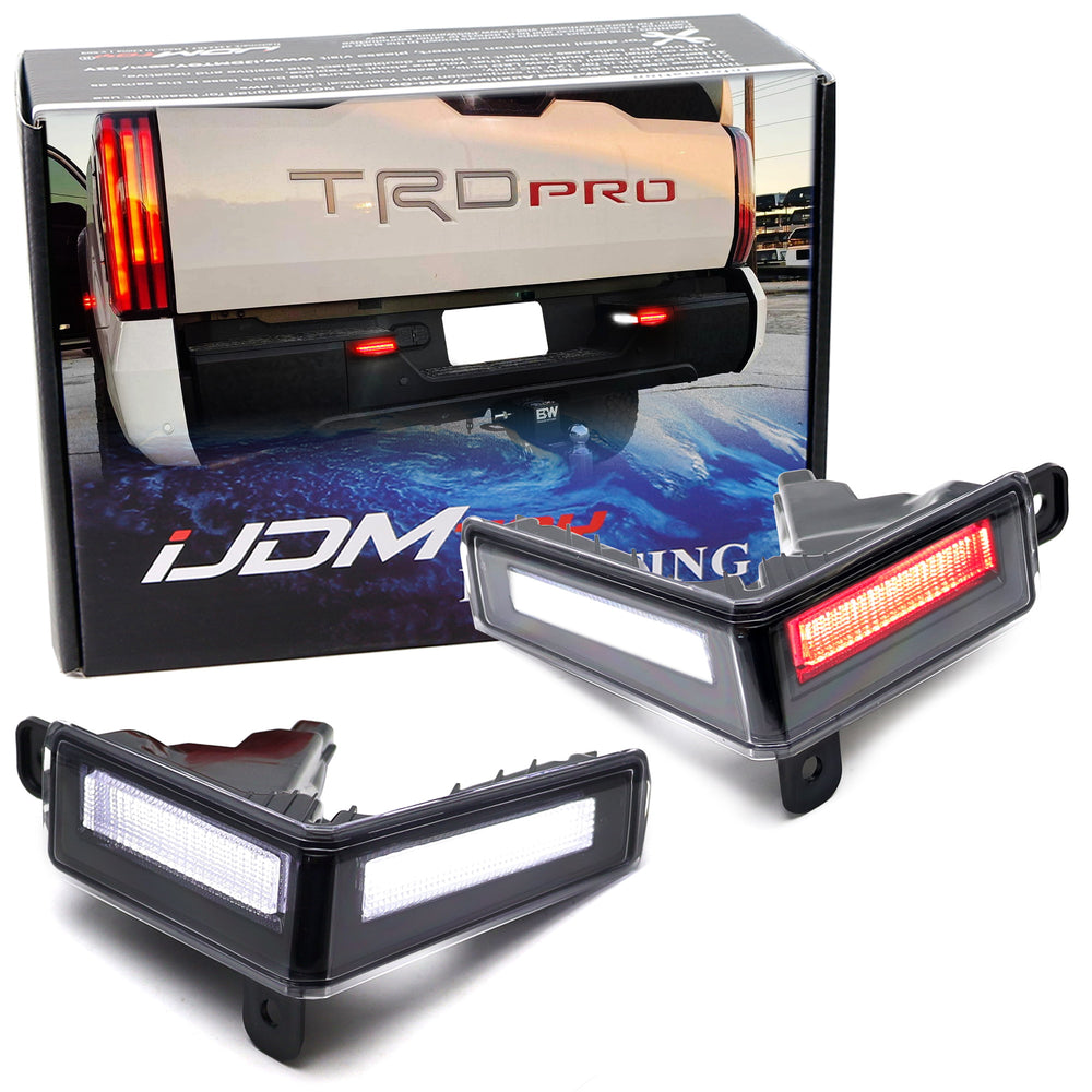 3-In-1 Red Rear Fog, White LED Reverse & License Plate Light For 2022-up Tundra