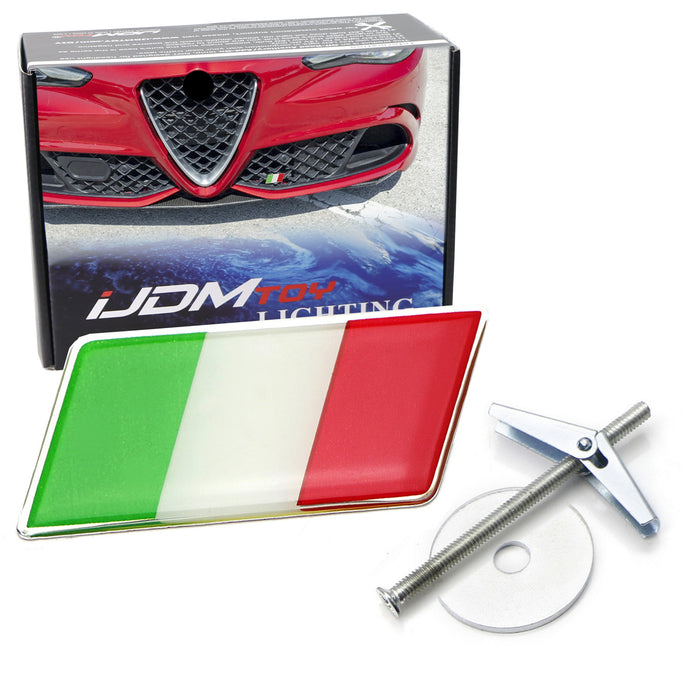 Grille Mount Italian National Flag Emblem Badge For Alfa Romeo 952 Series Giulia