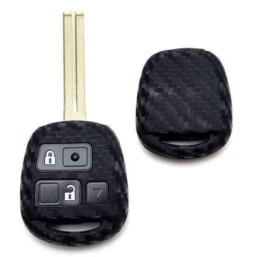Carbon Fiber Silicone Key Cover For Lexus IS ES GS LS RX GX LX Blade Key Fob