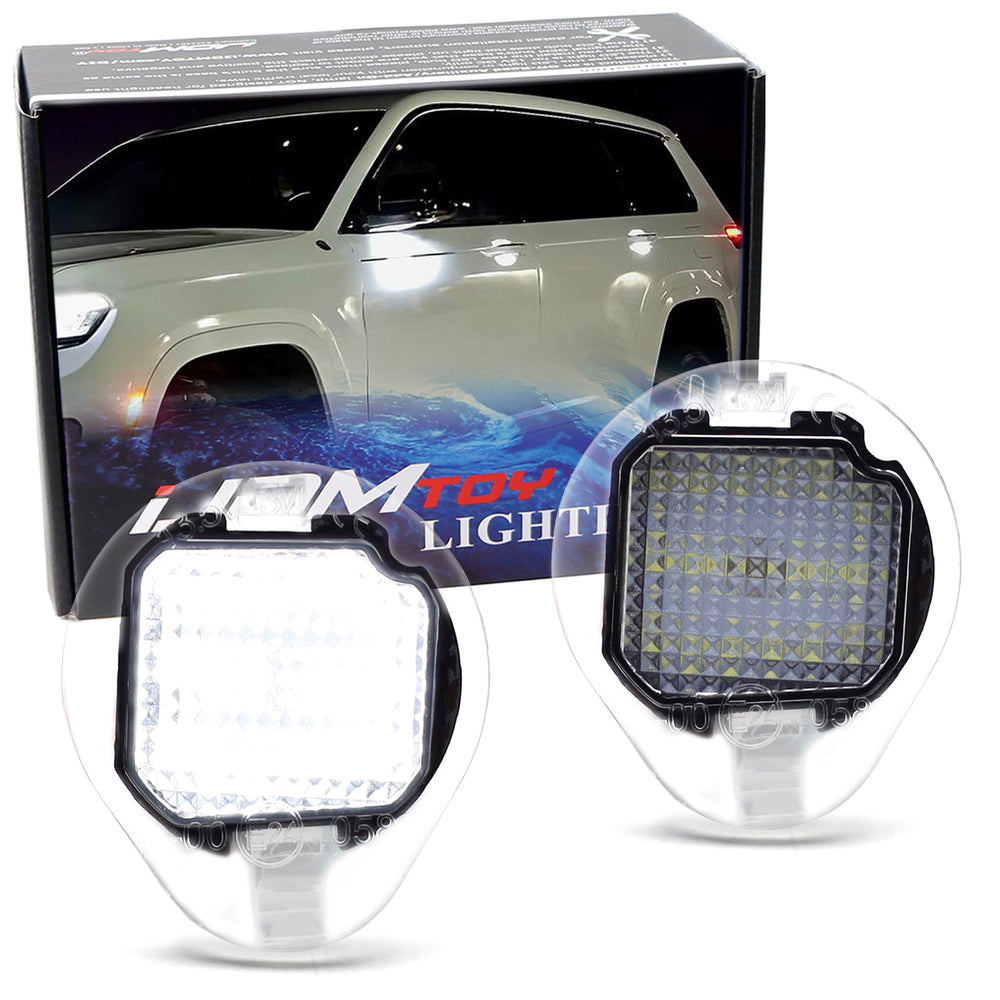 Xenon White 18-SMD Full LED Under Mirror Lights For Jeep 2014-2023 Cherokee KL