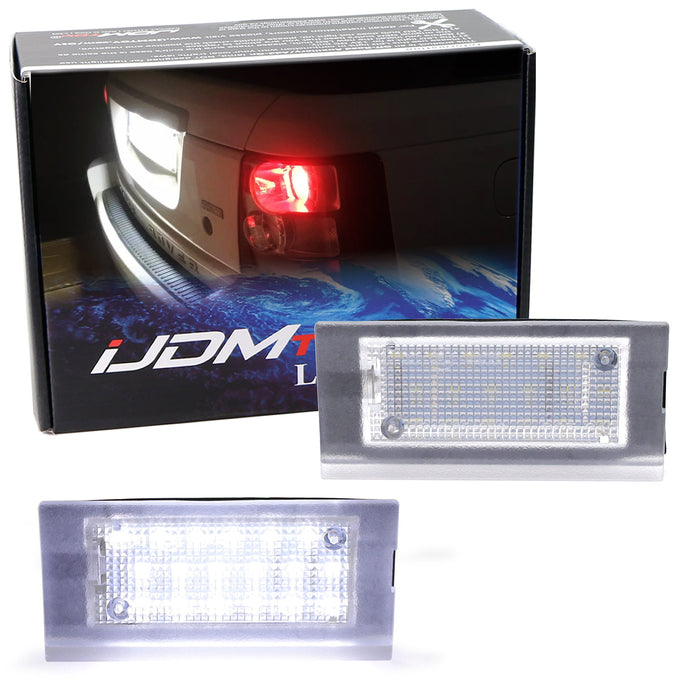 White 18-SMD Full LED License Plate Lights Kit For 2003-2012 L322 Range Rover