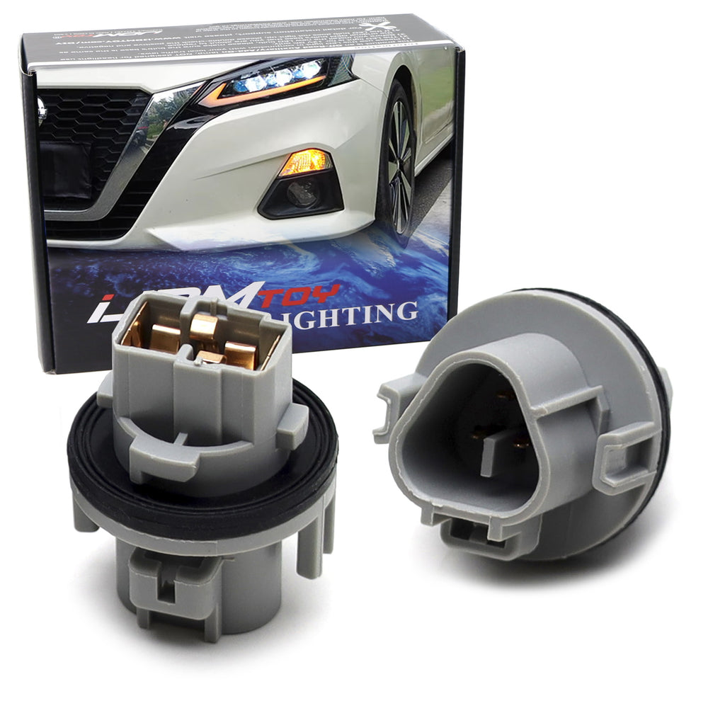 7443 WY21W Turn Signal Indicator Lamp Bulb Plug Adapter Socket For Nis ...