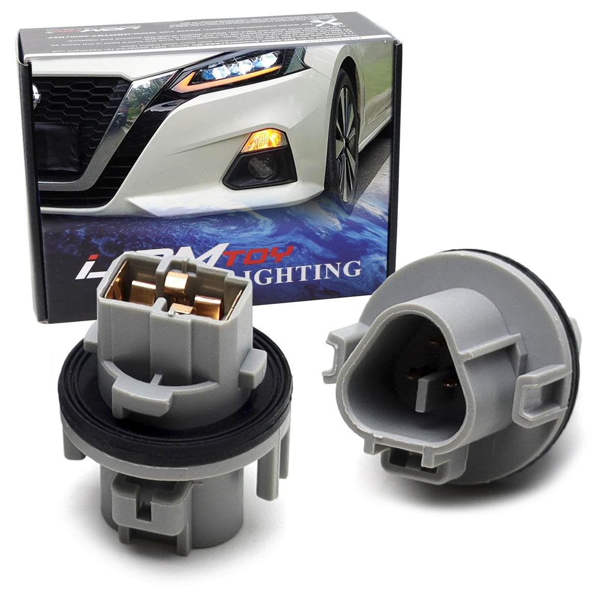 7443 WY21W Turn Signal Indicator Lamp Bulb Plug Adapter Socket For Nis ...