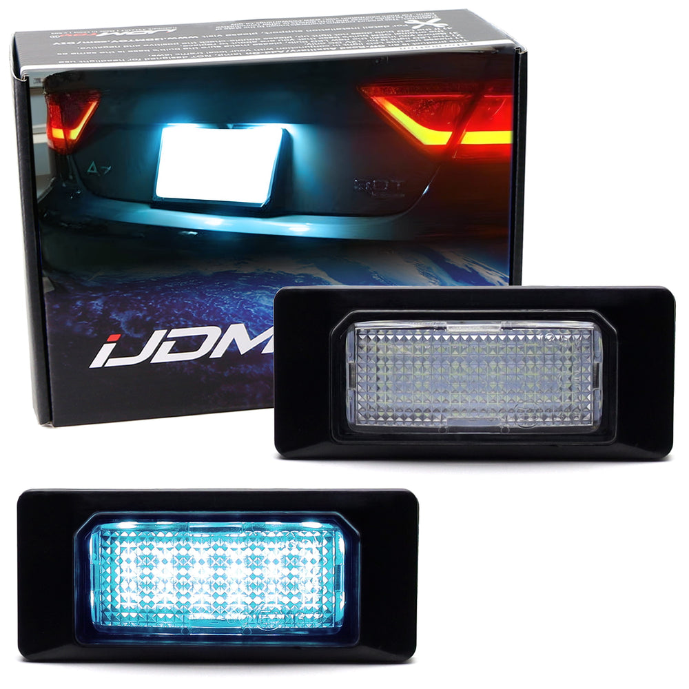 Aqua Ice Blue Error Free LED License Plate Lamps For Audi A6 A7 VW Jetta Passat