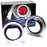 Black GTI Style White LED Halo Ring Angel Eye Shrouds For 3" Headlamp Projector