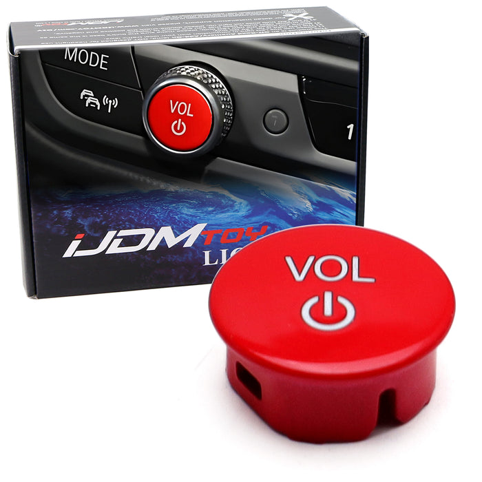 M-Sports Red Stereo Vol Center Knob Trim Button For BMW 2 3 4 Series X5 X6 X7 Z4