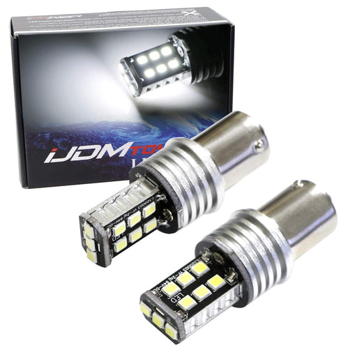 Xenon White 1156 BA15s LED Replacement Bulbs, Replace 7506 1141 1073 P21W 7527