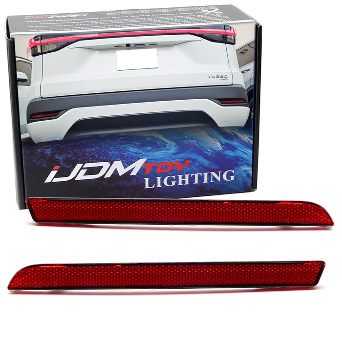 OE-Spec LH RH Red Lens Rear Bumper Reflectors For Lexus TX Toyota Sequoia Sienna