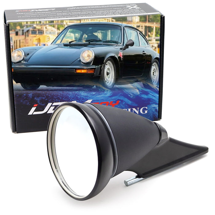 Black Retro Style Universal Vintage, Cafe Racer, JDM, Euro Car Rear View Mirror
