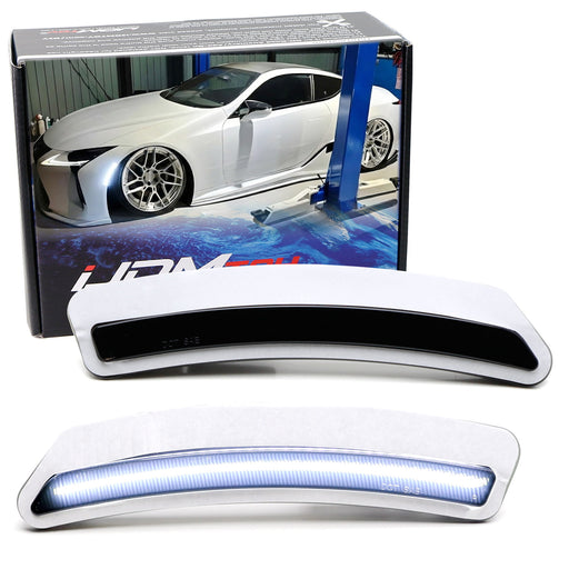 White Full LED Strip Smoked Wheelarch Side Markers For 2018-up Lexus LC 500 500h