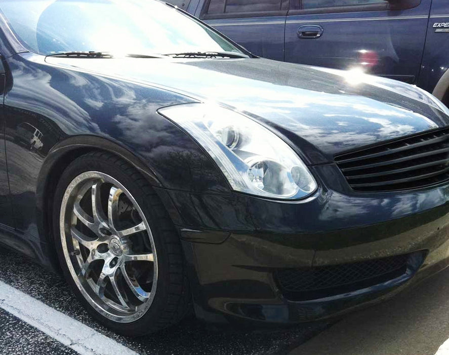 Smoked White/Amber Sequential Blink LED Side Markers For 2003-06 Infiniti G35 4d