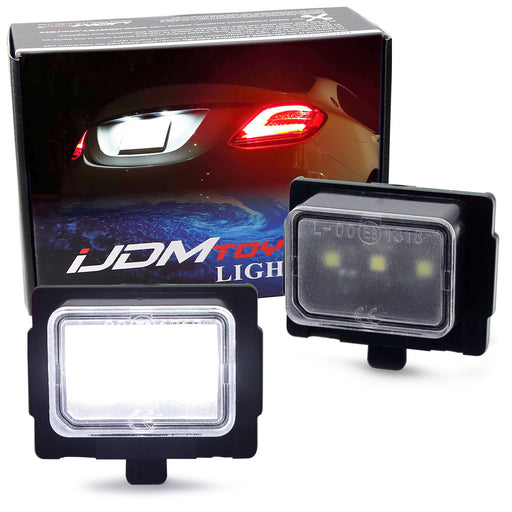 White Full LED License Plate Lights For Mercedes W205 W213 W222 C E S CLS Class