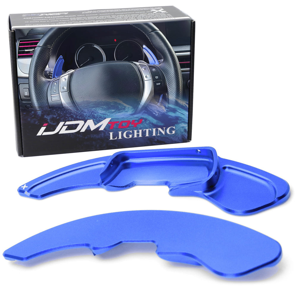 JDM Blue Billet Steering Wheel Paddle Shifter Extension Covers For Lexus GS RX