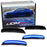 Smoked Lens Front/Rear Blue LED Strip Side Marker Lights For 15-23 Dodge Charger