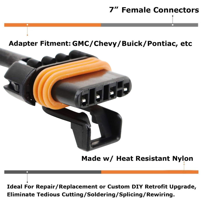 4-Way Multi-Purpose Pigtail Wire Harness For GM GMC Chevy Pontiac Buick 15306009