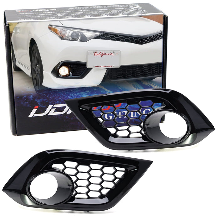 Pair LH & RH Side OEM-Spec Gloss Fog Lamp Bezel Covers For Scion iM, Corolla iM