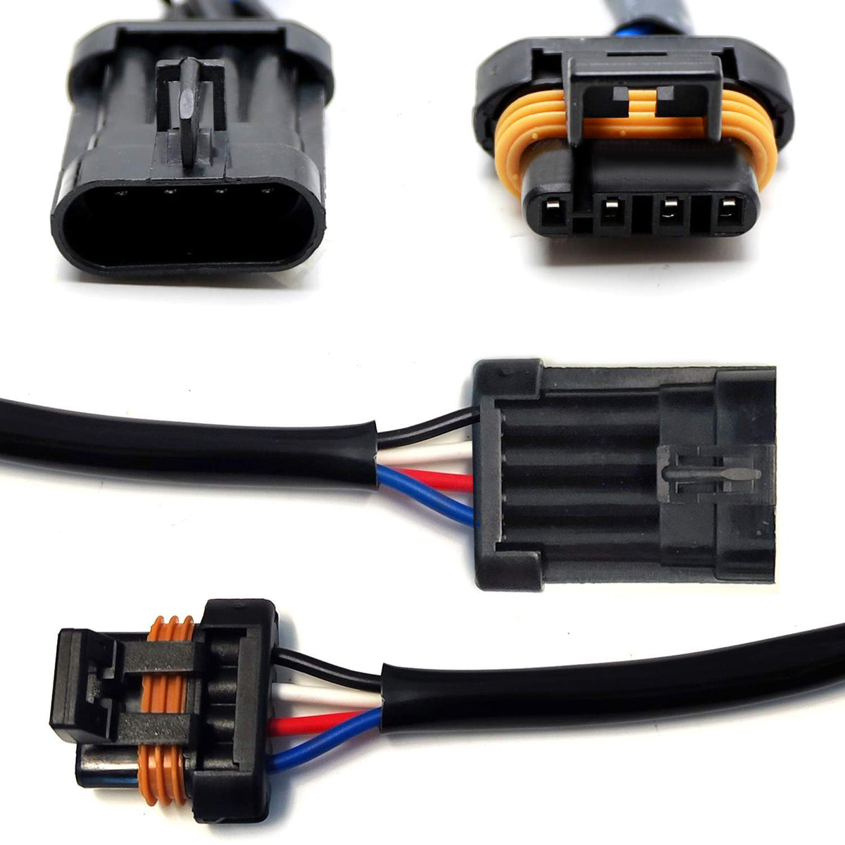 Ls O2 Sensor Bolts 4-Pin GM LS1 LS6 O2 Oxygen Sensor Female Male Connectors Plugs w/ 7-In ...