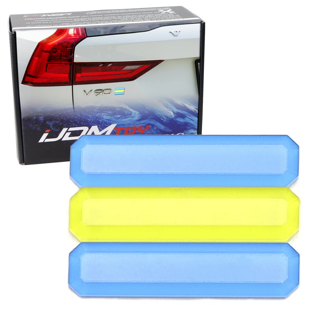 Sweden 3-Color Acrylic Bumpe/Fender Badge Sticker For Volvo Saab Scania, etc