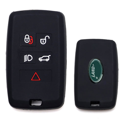 Black Soft Silicone Key Fob Cover For Land Rover 18+ Range Rover/Sport, Defender