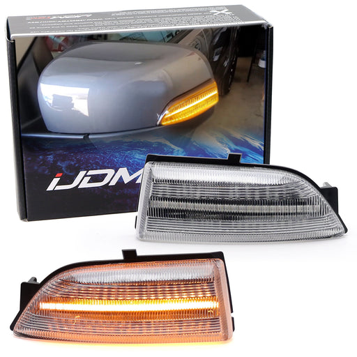 Clear Lens LED Dynamic Sequential Mirror Lights For Ford 2019-23 Ranger Lariat