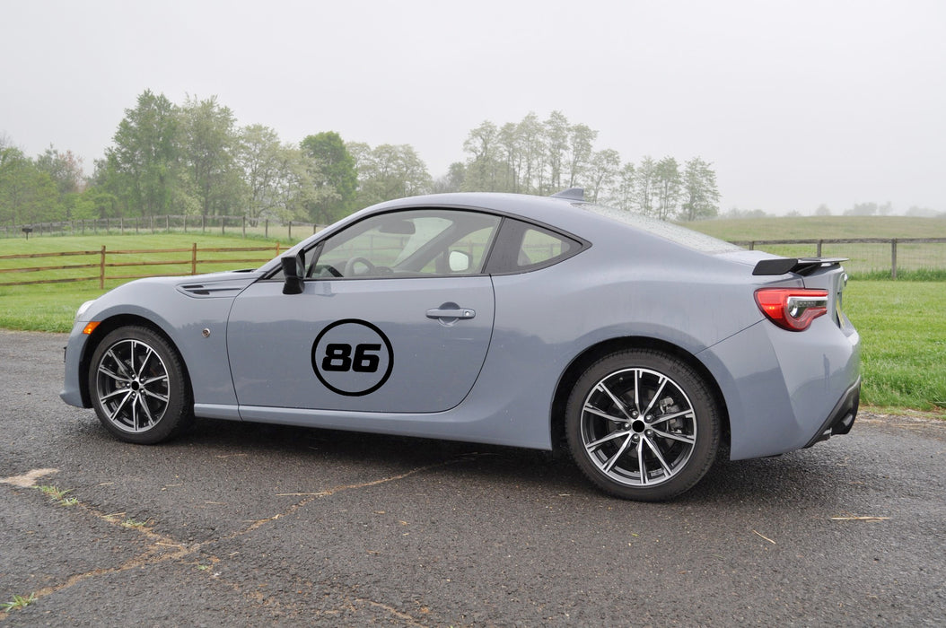 12" Iconic 86 Racing Car Roundel Vinyl Decals For Toyota 86 Scion FRS Subaru BRZ