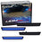 Smoked Lens All Blue Front/Rear LED Side Marker Lights 2015-24 Dodge Challenger