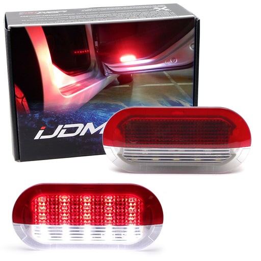 Red/Clear Lens Full LED Side Door Courtesy Lamps For VW Golf Jetta III IV Beetle