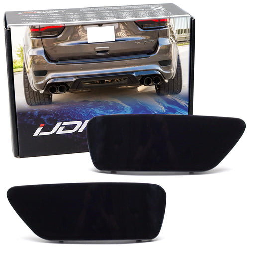 Black-Out Lens Rear Bumper Reflectors For 11-20 Jeep Grand Cherokee WK2, Compass