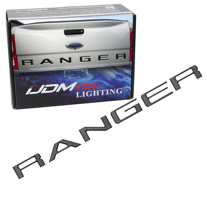 Matte Black Finish 3D Raised Tailgate Letter Pieces For 2019-2023 Ford Ranger