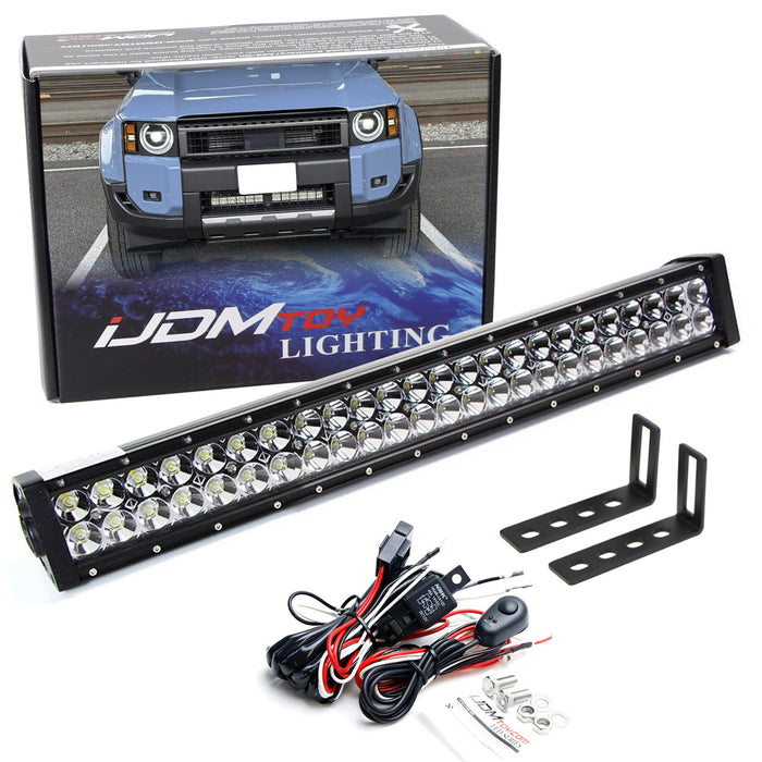 25" Lower Grille LED Light Bar Kit w/Bracket, Relay For Toyota Land Cruiser J250