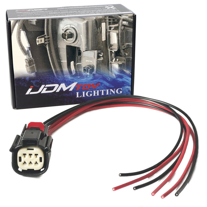 6-Way Female Adapter w/ 5" Pigtail For Chevy Headlamp, Tesla Model S X Fog Light