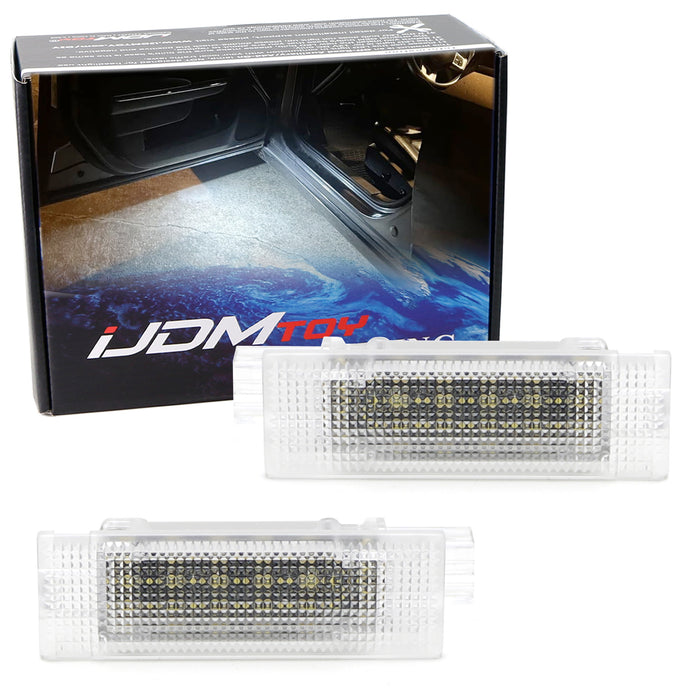 White Full LED Door Step Courtesy Lights For Dodge Challenger Maserati Alfa Fiat