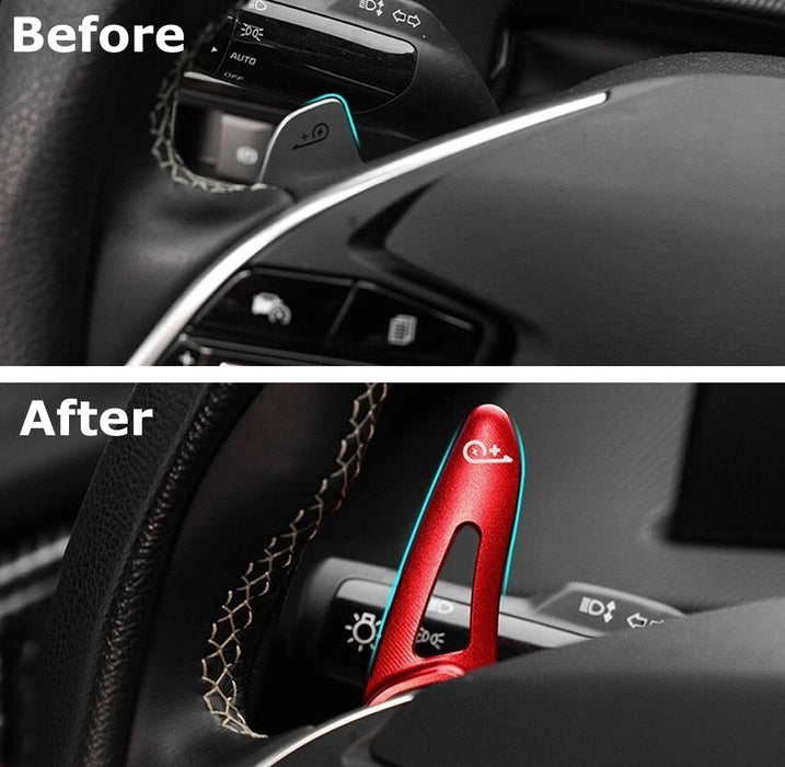 KDM Red Aluminum Larger Paddle Shifter Extensions For KIA 2025+ EV3 EV4 EV5 EV6