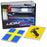 Swedish Gold Nordic Cross w/ Prancing Moose Emblem Badge Set For Volvo Trunk Lid