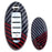 Black/Red Carbon Pattern Hard Key Cover For Nissan Infiniti Oval Shape Smart Key