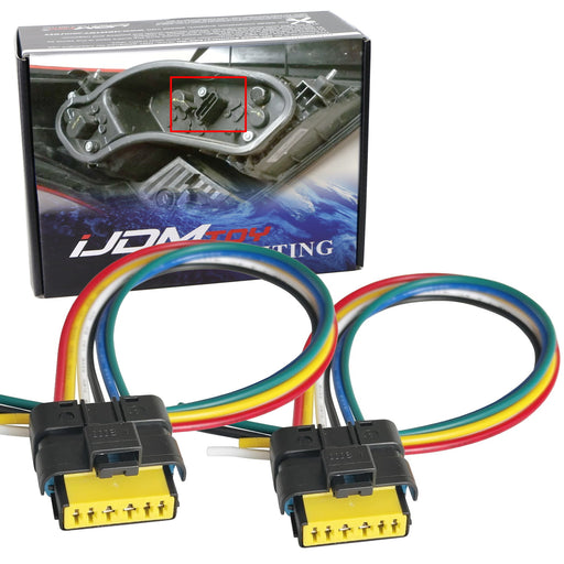 2pc 6-Pin Tail Light Repair Connectors w/ 12" Wires For Nissan Versa Sunny Almea