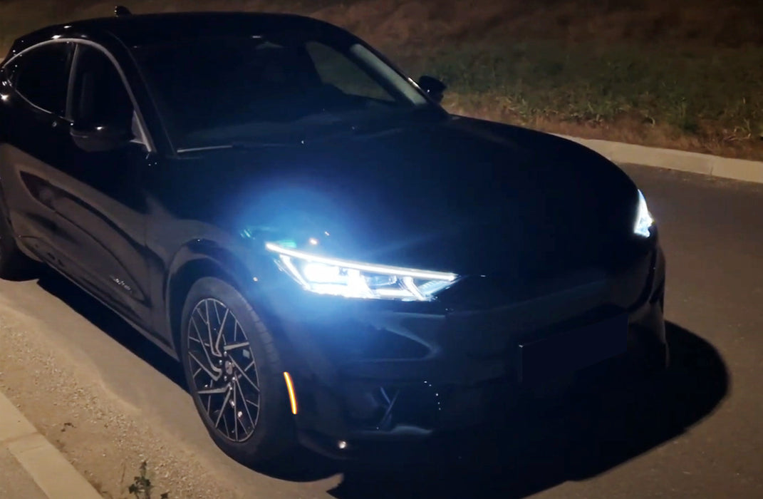 4pc Set Smoke Lens Amber/Red Full LED Side Marker Lights For Ford Mustang Mach-E