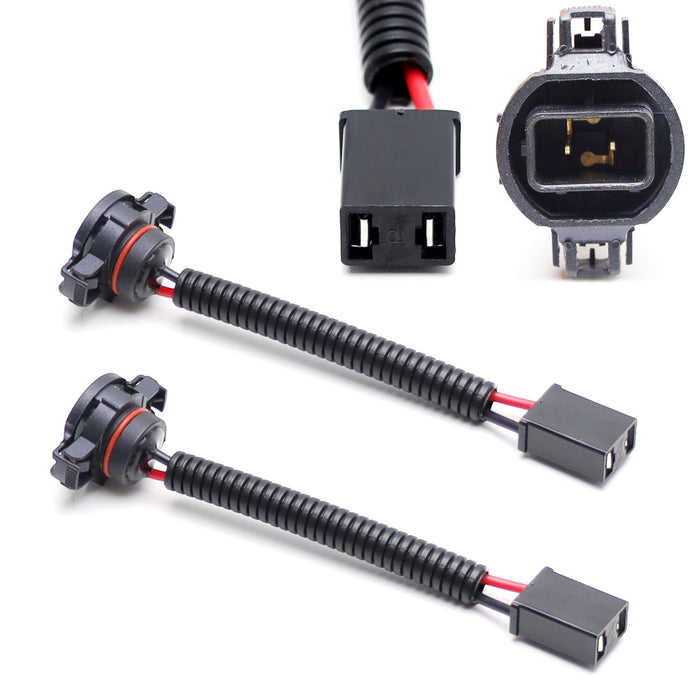 5202 To H7 Adapters Connectors Wires For Headlight Fog Light Conversion Retrofit