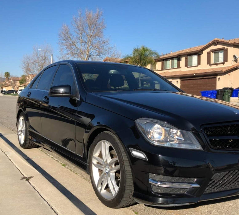 Euro Clear Lens White LED Side Marker Lights For 12-14 Mercedes W204 C250 C300