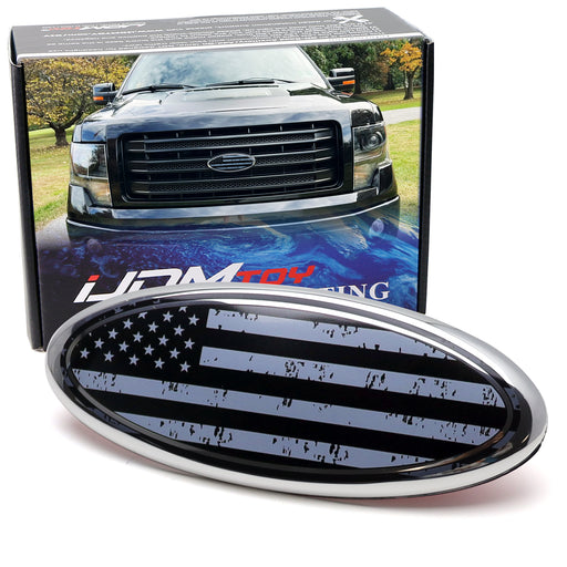 9" Distressed US Flag Grille Emblem Badge For Ford F150 F250 Edge Explorer, etc