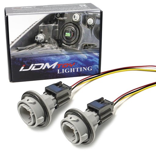 1157 Turn Signal Light Bulb Sockets & 7" Adapter Wire Harnesses For Honda Accord