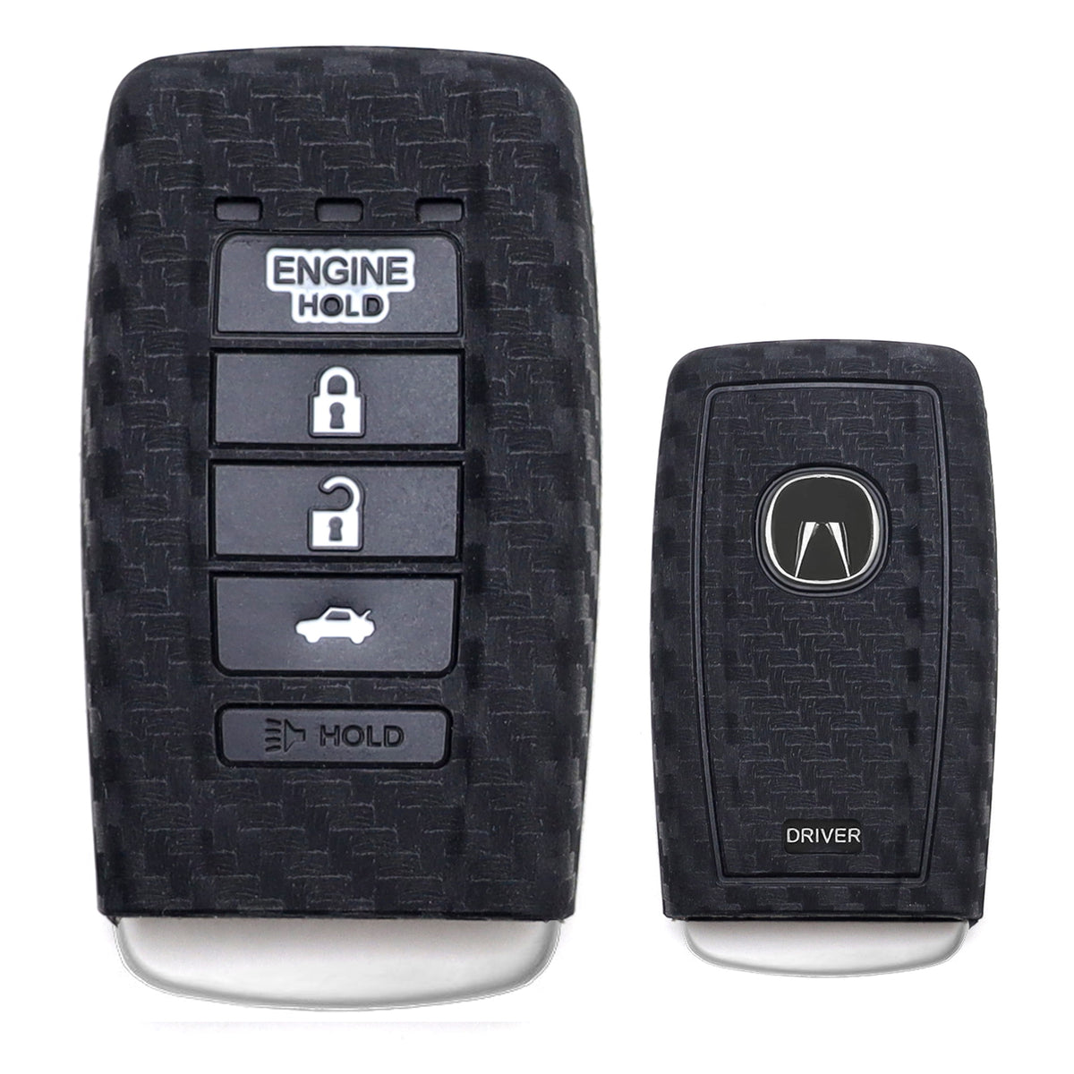 Carbon Fiber Pattern Silicone Key Cover For Acura MDX RDX ZDX 5-Button ...