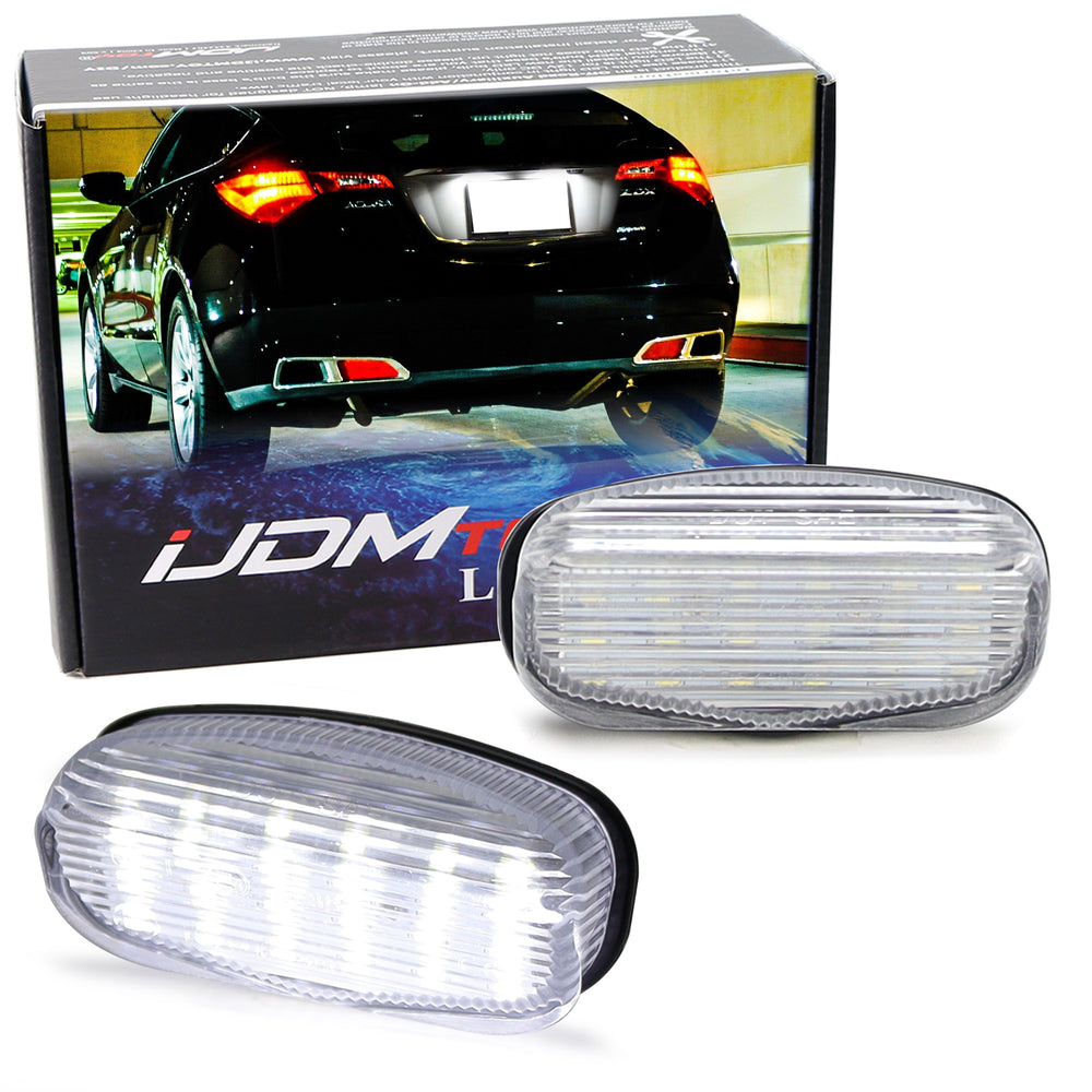 Xenon White 18-SMD Full LED License Plate Lights For Acura 09-13 ZDX, Honda XRV
