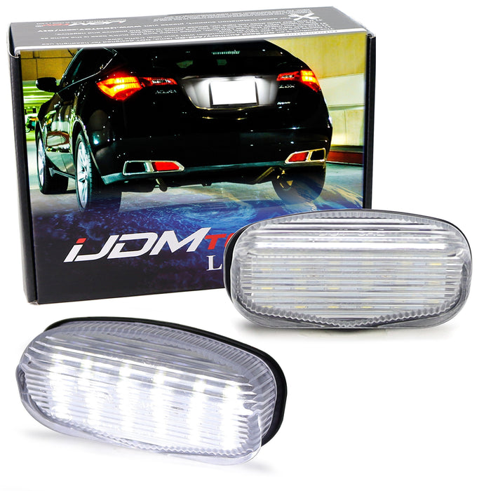 Xenon White 18-SMD Full LED License Plate Lights For Acura 09-13 ZDX, Honda XRV