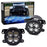 Clear Lens Cloverly 24W LED Wide Angle Flood Beam Fog Light Kit For Jeep Dodge