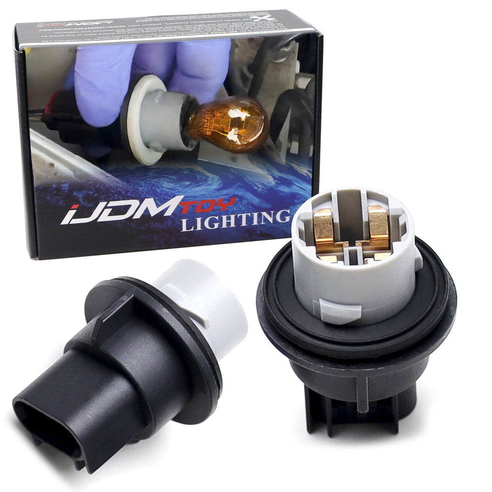 (2) 3157 Bulb Plug Sockets For Dodge Chrysler Headlamp/Taillamp Turn Signal Bulb