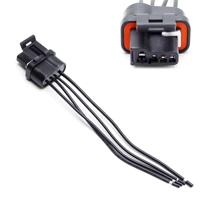 4-Way PT1929 Female Alternator Repair Connector Plug w/ 6" Harness For 88-92 GM
