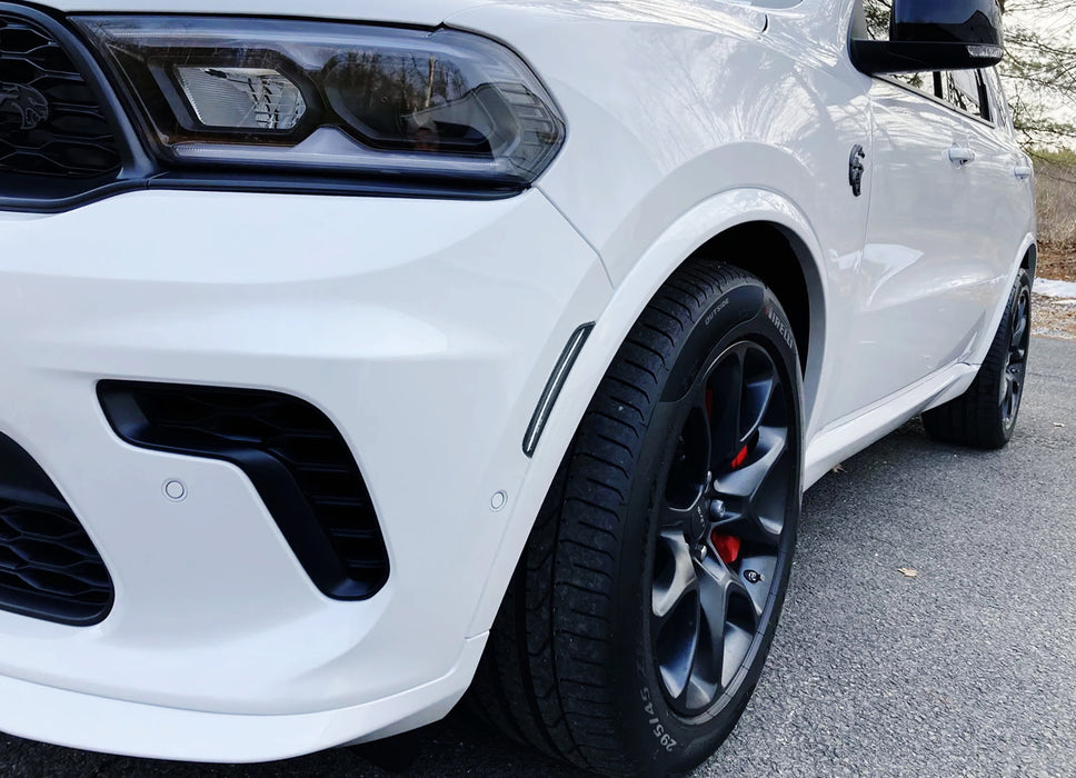 Smoked Lens White Full LED Front Bumper Side Marker Lights For Dodge 21+ Durango