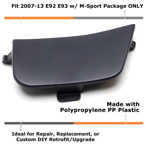 Unpainted Rear Bumper Tow Hook Cap Cover For BMW 07-13 3 Series 2-Door M-Sport